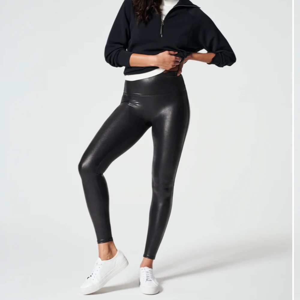 SPANXshape Faux Leather Leggings